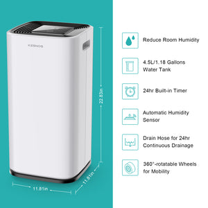 70 Pints Home Dehumidifier for Space up to 4,500 Sq. Ft